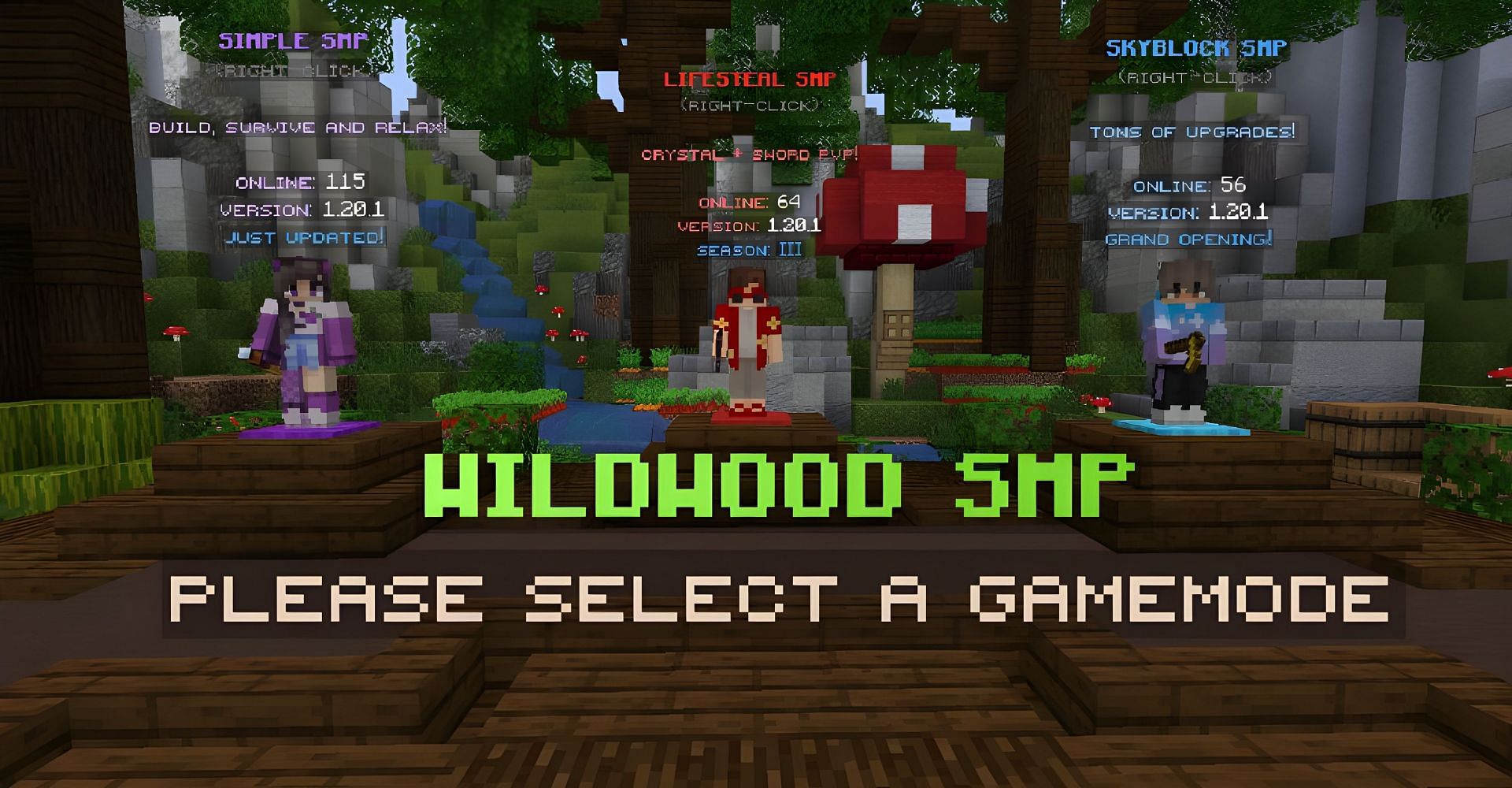 WildWood SMP is a thriving server (Image via Mojang)