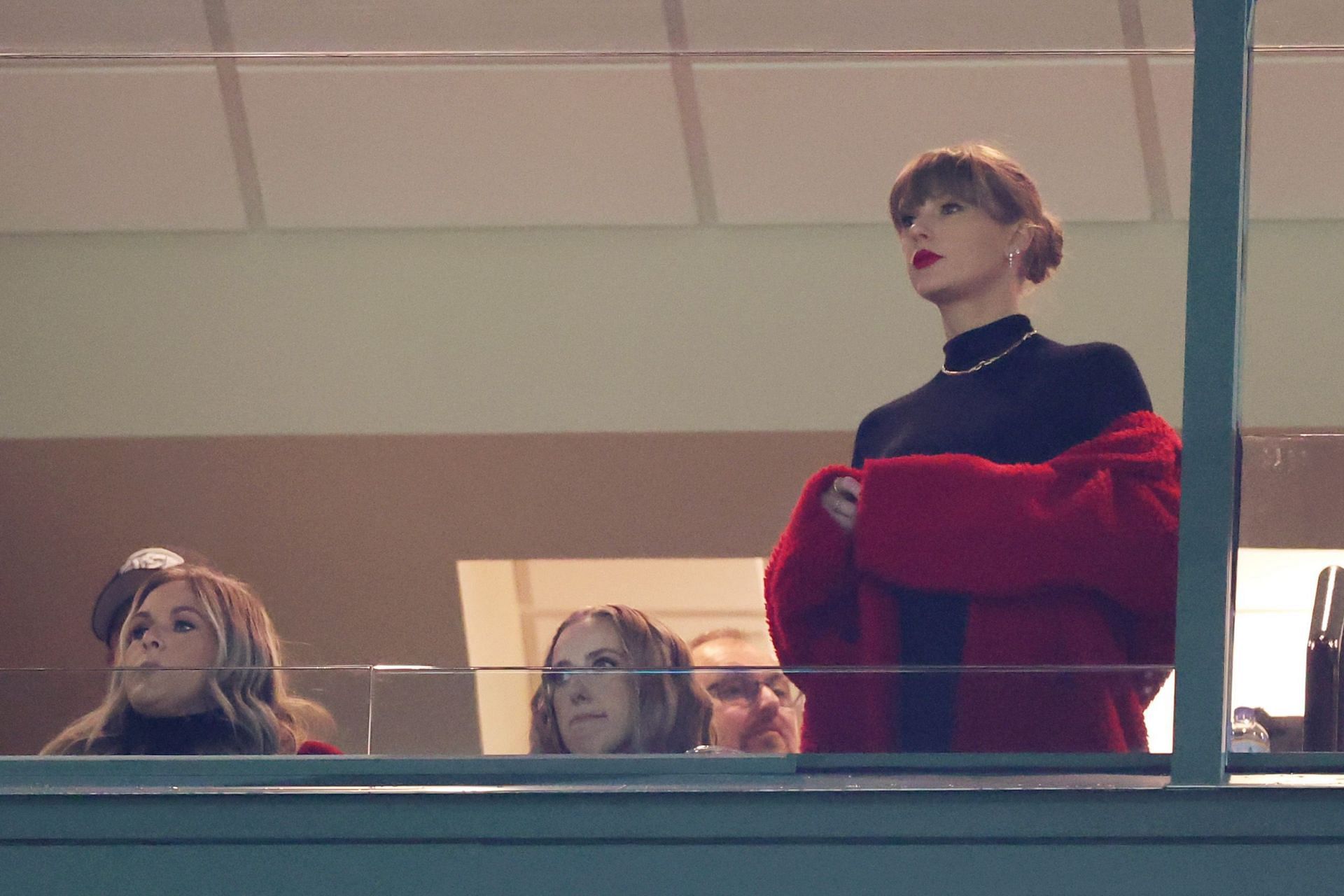 Taylor Swift at the Chiefs - Packers game in December 2023