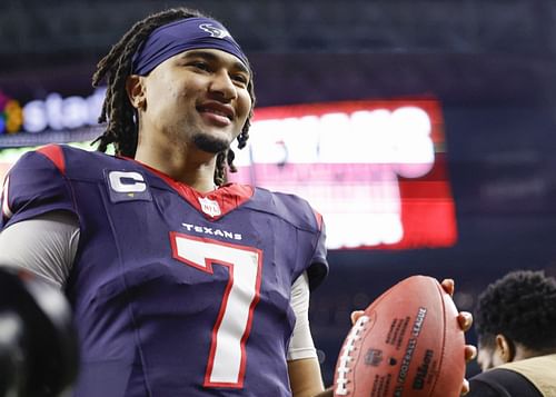 CJ Stroud during the AFC Wild Card Playoffs - Cleveland Browns vs. Houston Texans