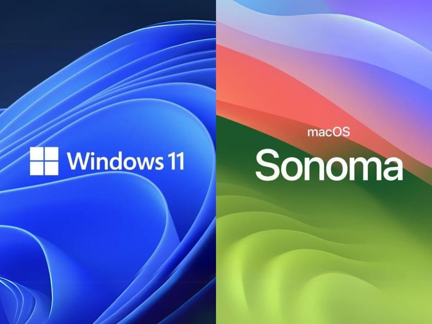 Windows 11 vs macOS MontereyVenturaSonoma