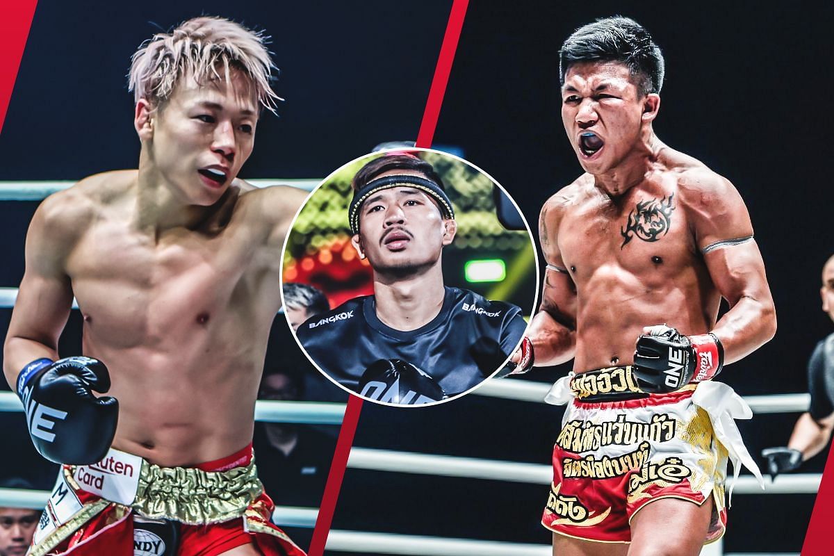 Takeru Segawa, Superlek Kiatmoo9, Rodtang Jitmuangnon - Photo by ONE Championship