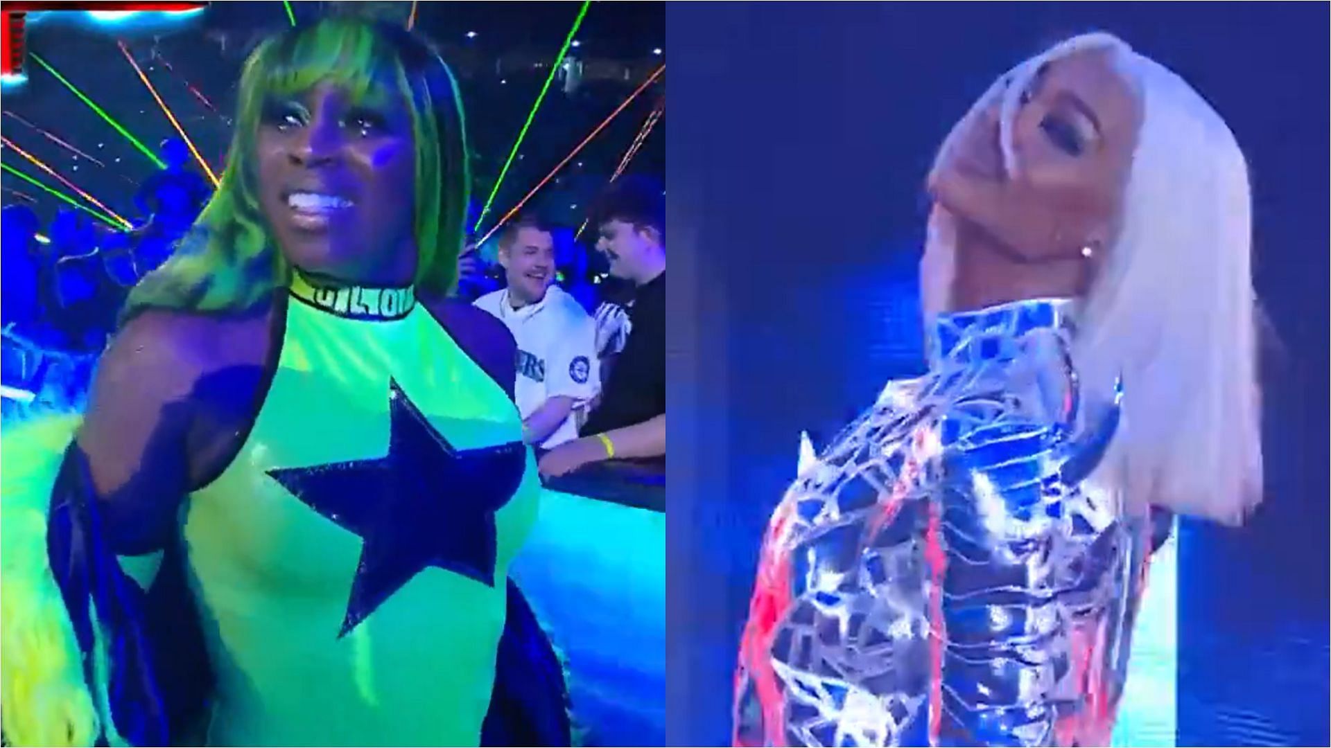 The Queen of Glow is ready to hit the ground running after her return at Royal Rumble 2024 (Screenshots via WWE on Twitter)