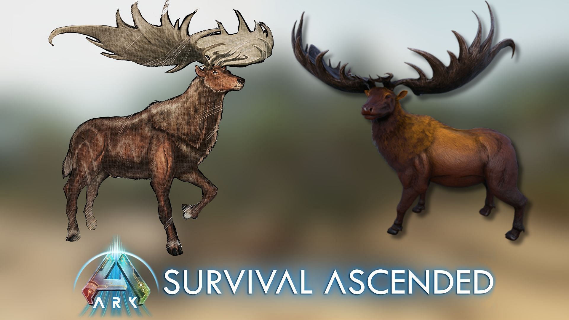 You can tame a Megaloceros by knocking it down and feeding it Simple Kibble. (Image via Studio Wildcard)