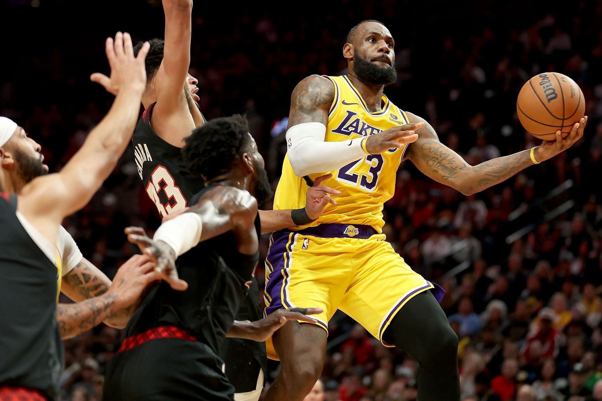 Lakers fans heave a sigh of relief as LeBron James and Co. put away lowly Blazers 