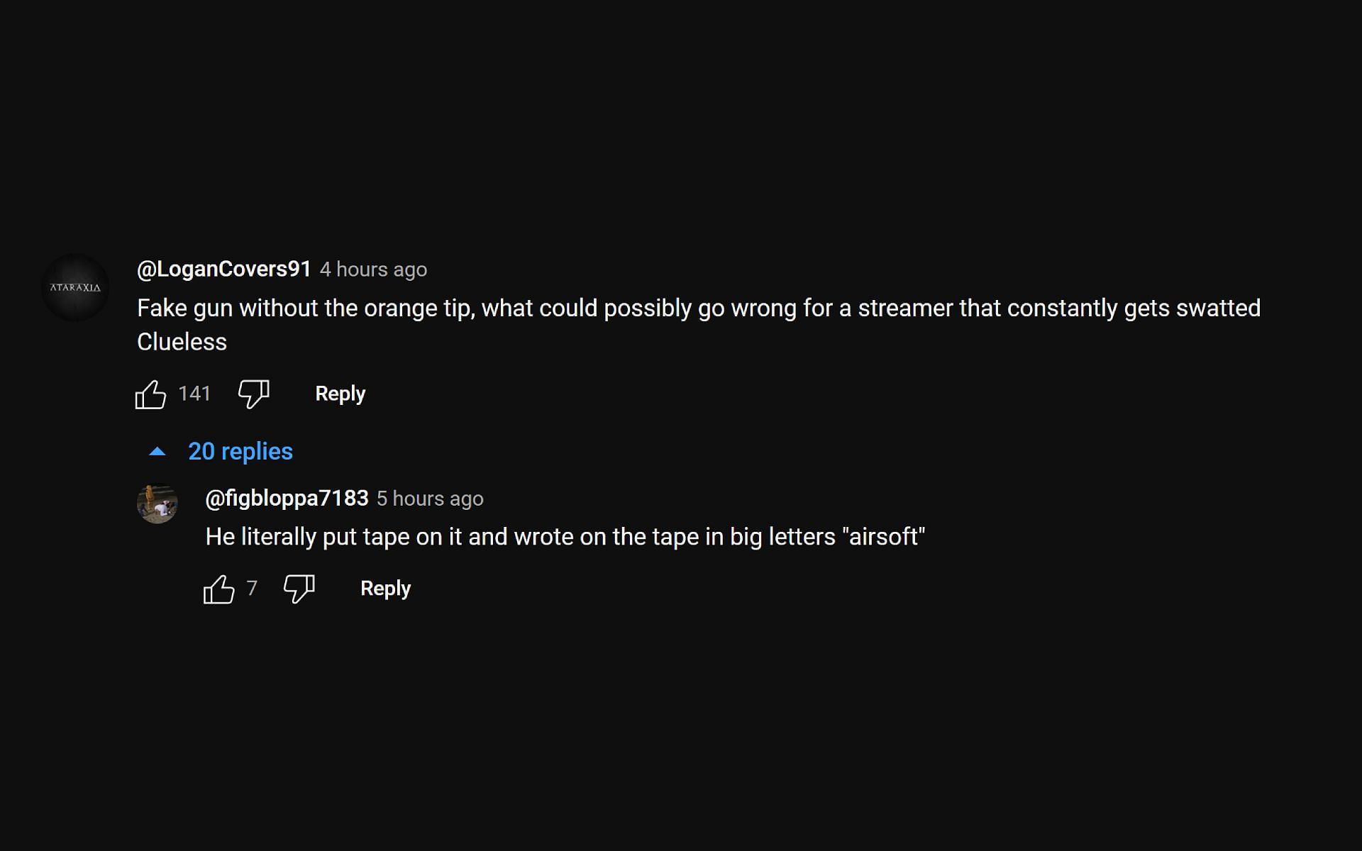 YouTube user @LoganCovers91&#039;s comment mentioned above (Image via YouTube comments section)