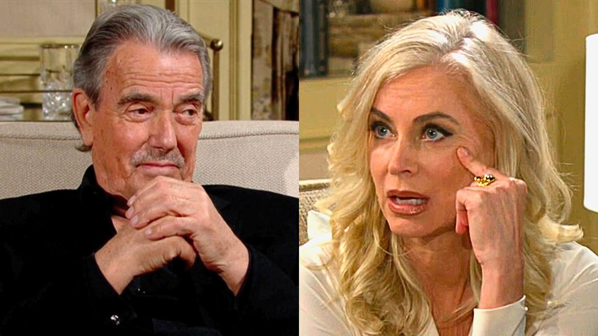 (L) Victor and (R) Ashley will be heading the drama this week on The Young and the Restless (Image via CBS)