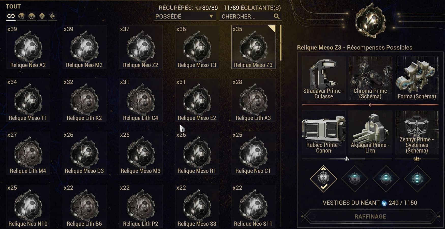 Void Relics are the only way to get Prime Parts in Warframe (Image via Digital Extremes)