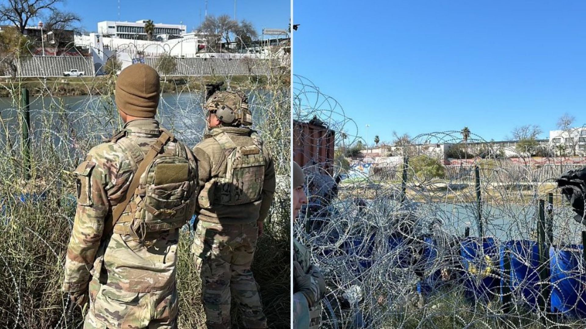 Texas National Guard&rsquo;s response to Supreme Court&rsquo;s order of removing razor wires (Image via snip from Twitter/@dcvgroup)