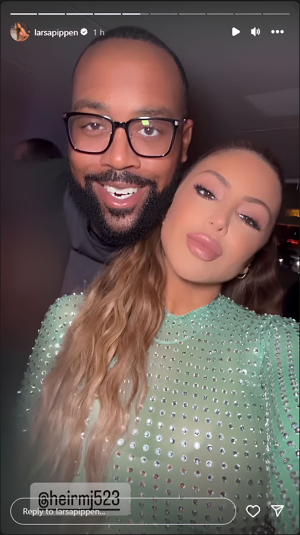 Larsa Pippin shared a glimpse of the New Year celebration with Marcus Jordan