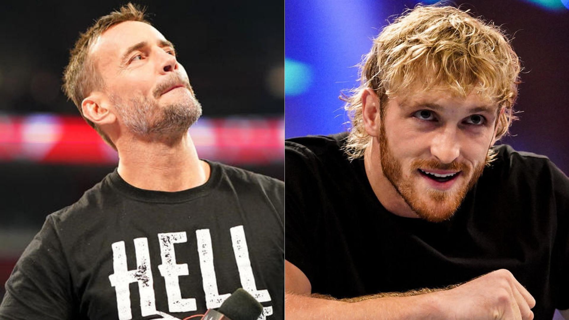 CM Punk (left); Logan Paul (right)