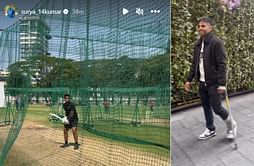 [Watch] Suryakumar Yadav starts batting in the nets as he prepares comeback after suffering an ankle injury