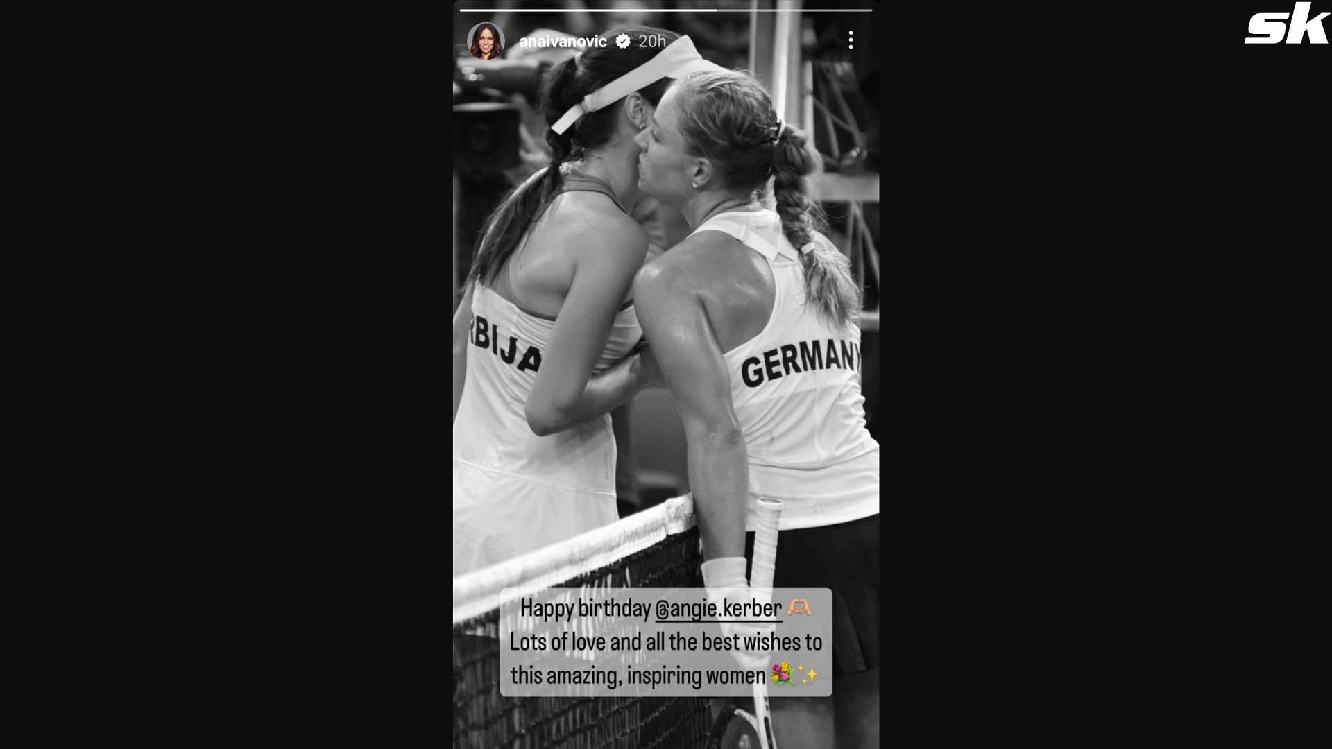 Ana Ivanovic wishes Angelique Kerber for her 36th birthday