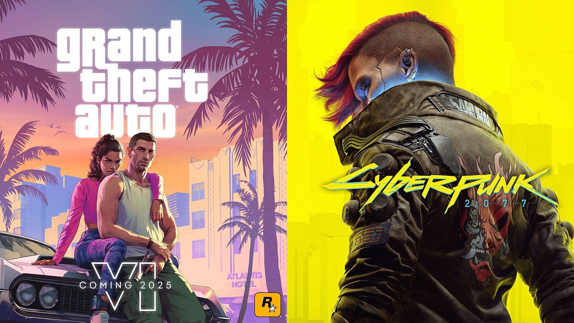 GTA 6 will release in 2025 on Current-Gen consoles (Images via cyberpunk.net, X/@GTASeries)
