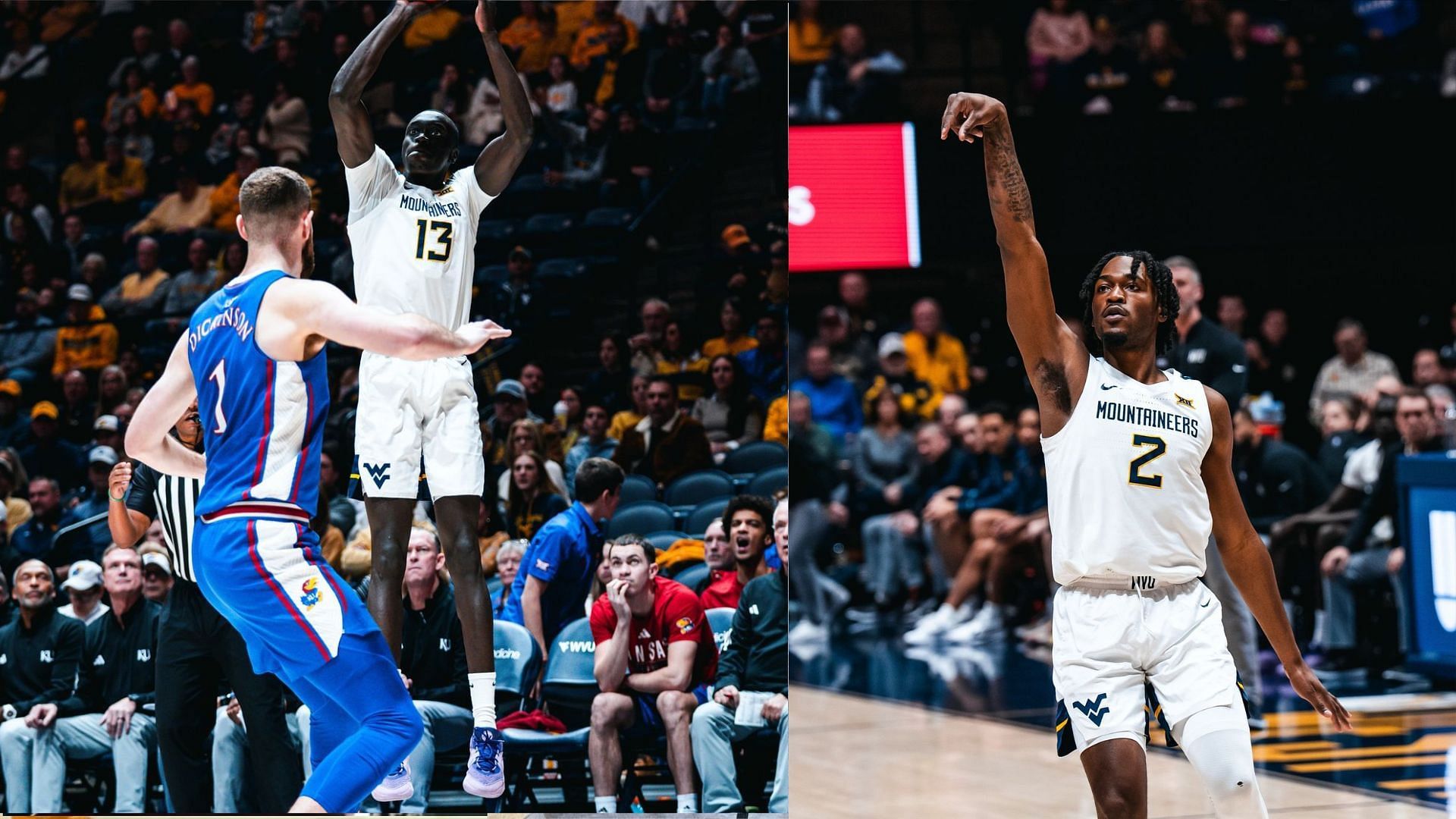 The Mountaineers got the unlikely upset over Kansas