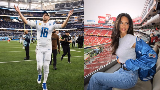 Jared Goff’s fiancée Christen Harper recaps Lions’ roller-coaster season in pictures after Detroit’s stunning collapse vs 49ers