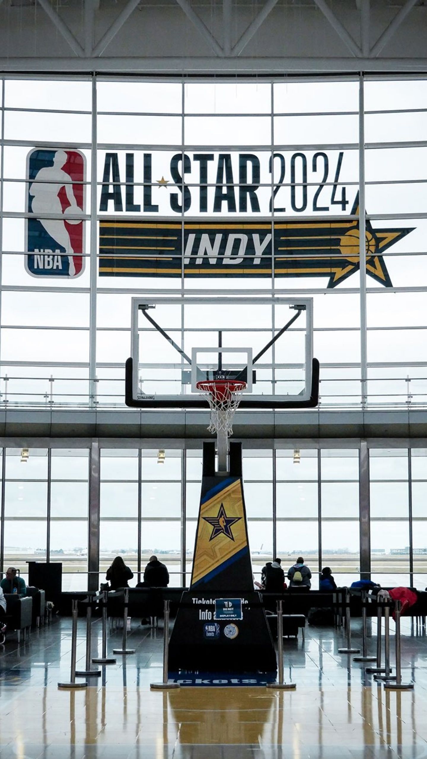 All-Star basketball court at Indianapolis International Airport