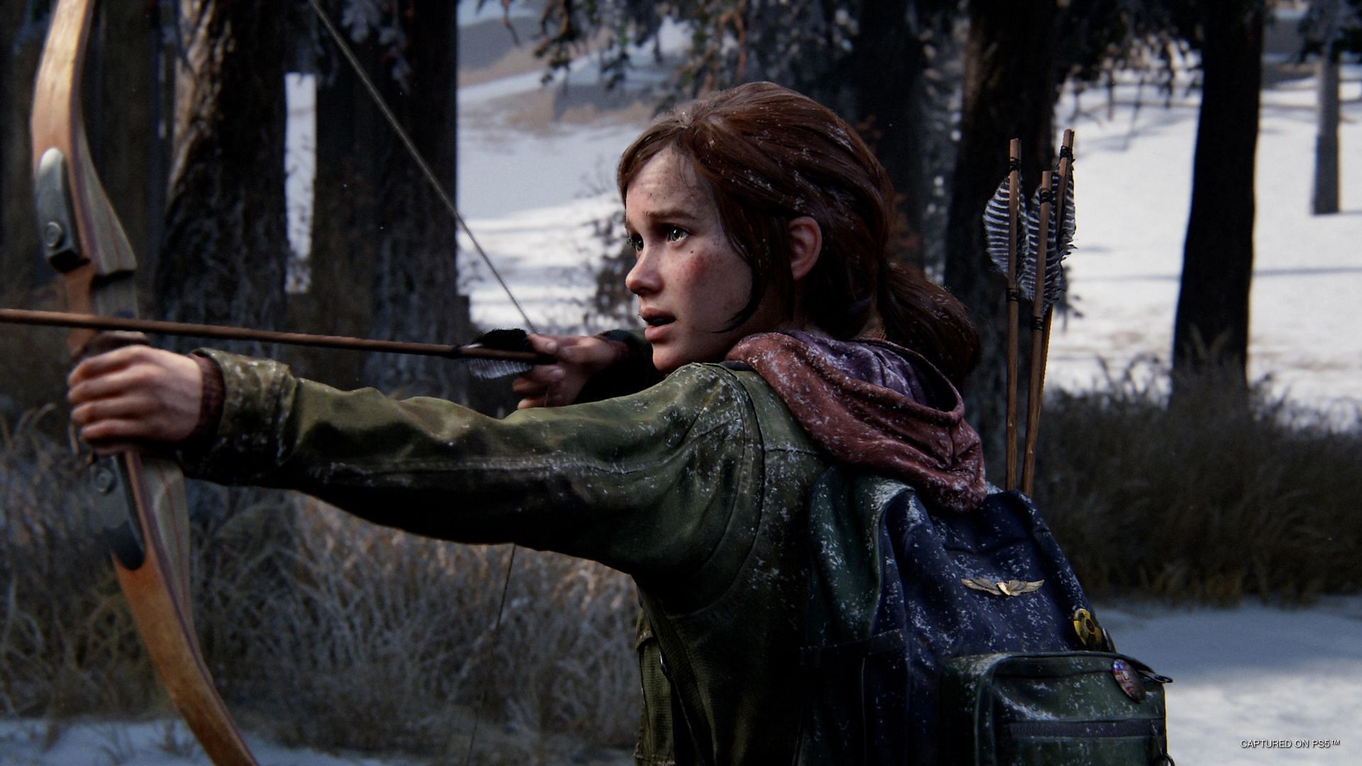 The Last of Us part 1 features Ellie hunting down a deer (Image via Sony Interactive Entertainment)