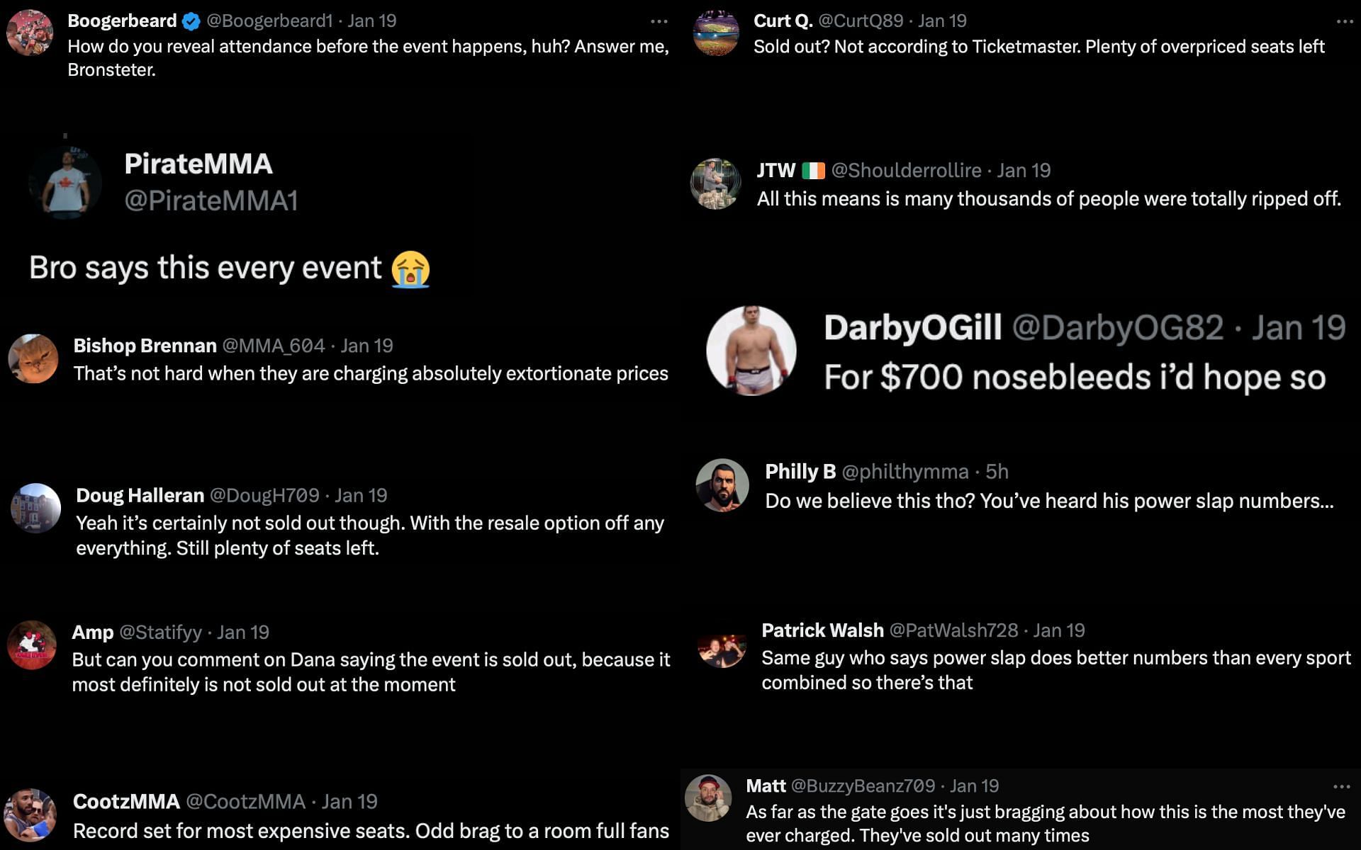 Fans react to Dana White&#039;s comments.