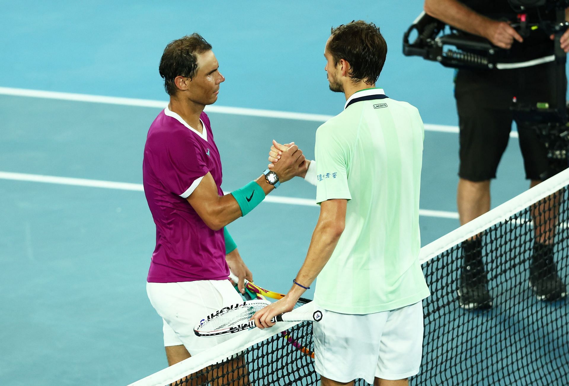 Rafael Nadal and Daniil Medvedev after their 2022 Australian Open final