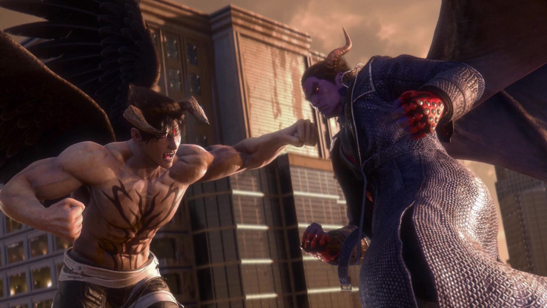 Snippet of Jin and Kazuya fight from the campaign (Image via Bandai Namco)