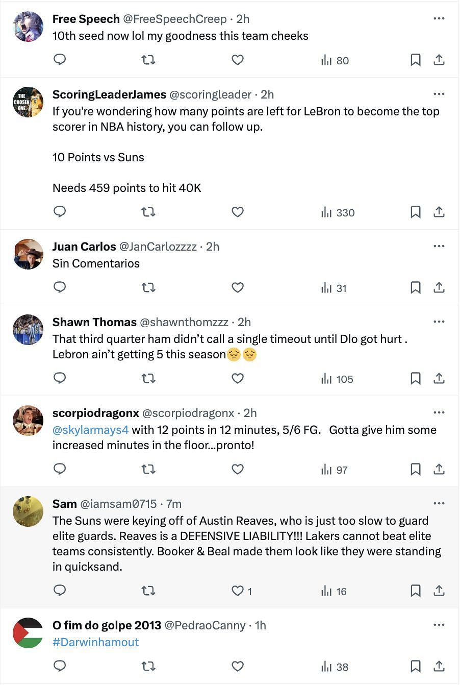 Fans hammered the Lakers following their loss to the Suns