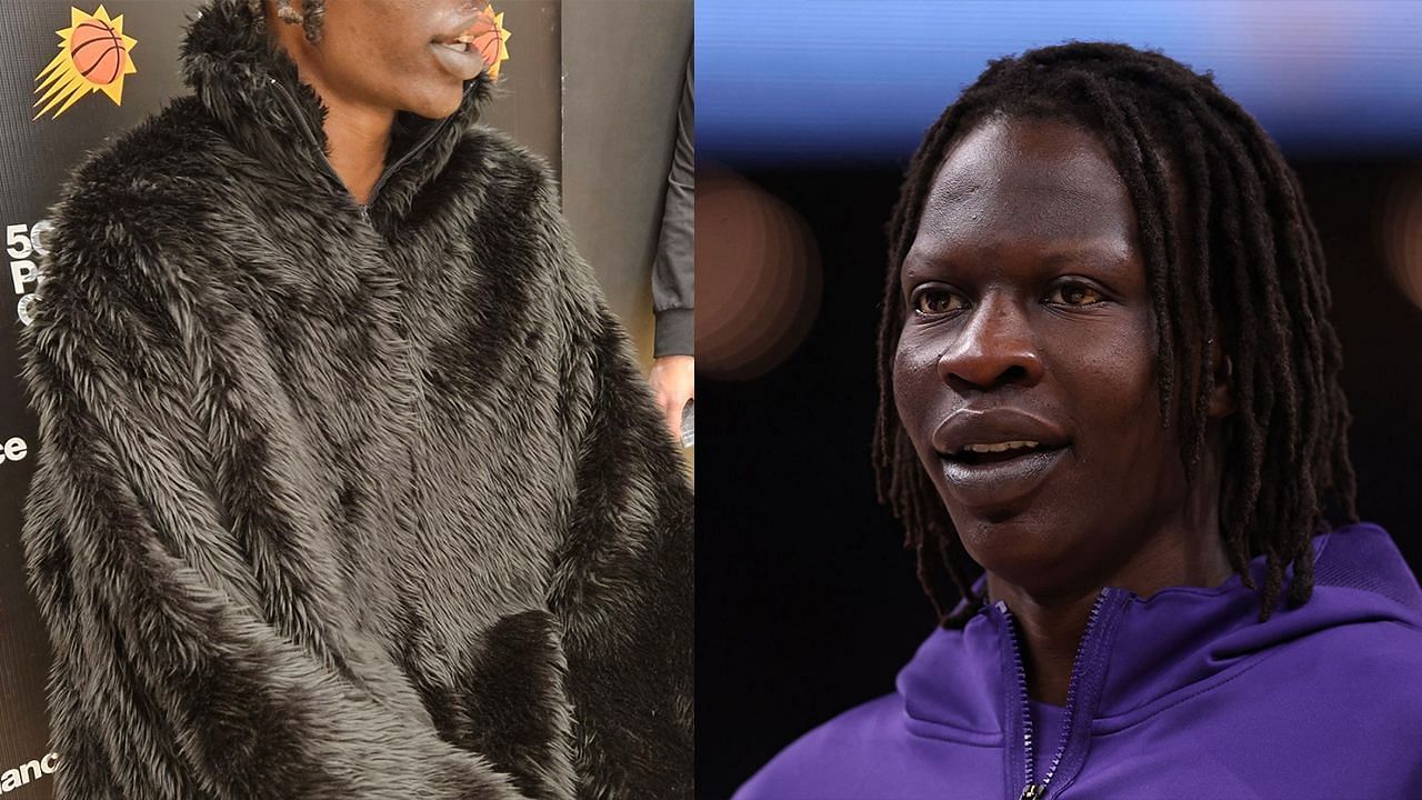 Fans roast Bol Bol for black fur jacket during shootaround