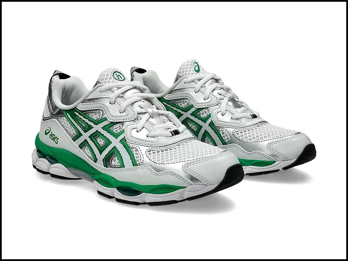 Hidden NY x Asics &quot; White/Silver/ Green&quot; sneakers