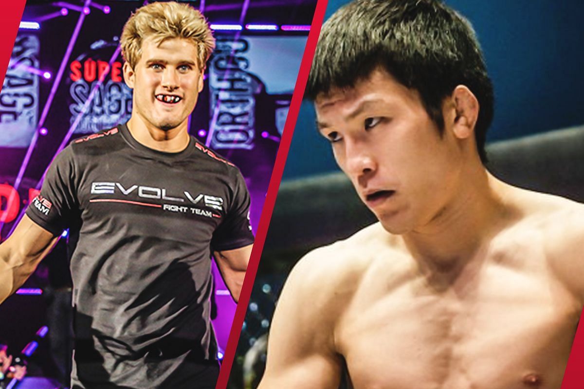 Sage Northcutt (L) looks to tap on his advantages over Shinya Aoki (R) when they collide at ONE 165. -- Photo by ONE Championship