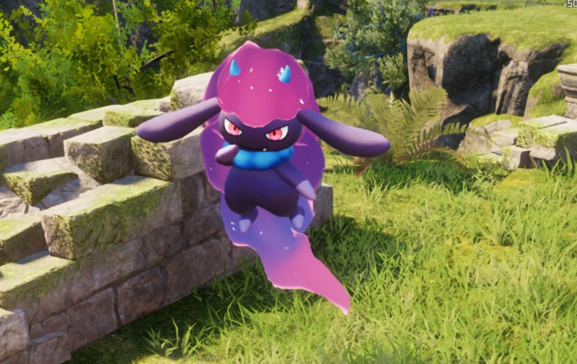 This Dark-type critter will stay summoned on standby to attack using this item (Screenshot from Palworld)