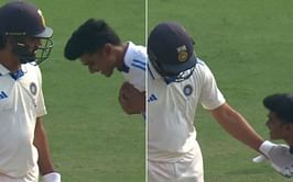 IND vs ENG: विराट कोहली की जर्सी पहने फैन ने दिखाई रोहित शर्मा के लिए दीवानगी, मैदान में भारतीय कप्तान के पैर छूने का वीडियो आया सामने
