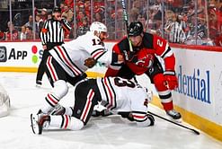 Watch: Brendan Smith's big hit sends Connor Bedard to the dressing room during Devils vs Blackhawks game
