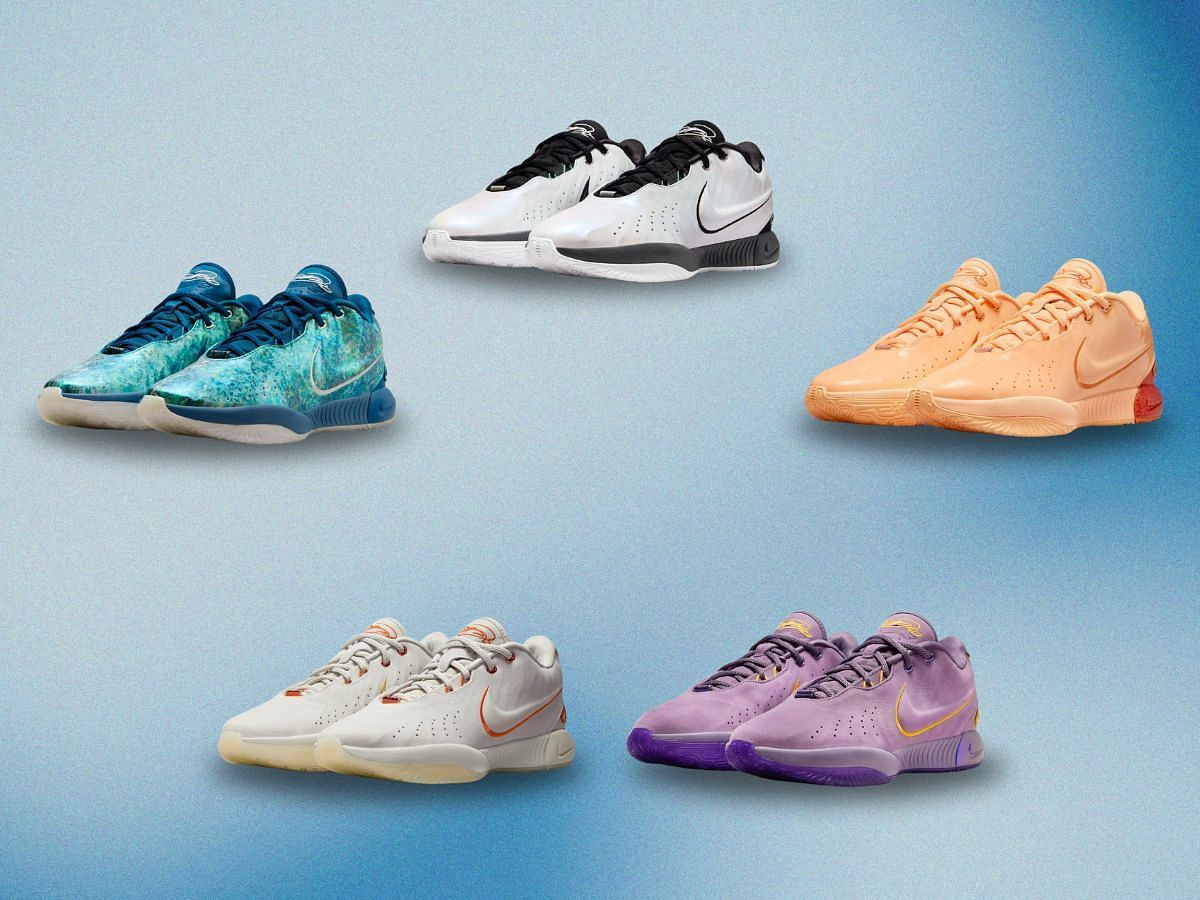 Five best Nike LeBron 21 colorways released by Nike so far (Image via Nike)