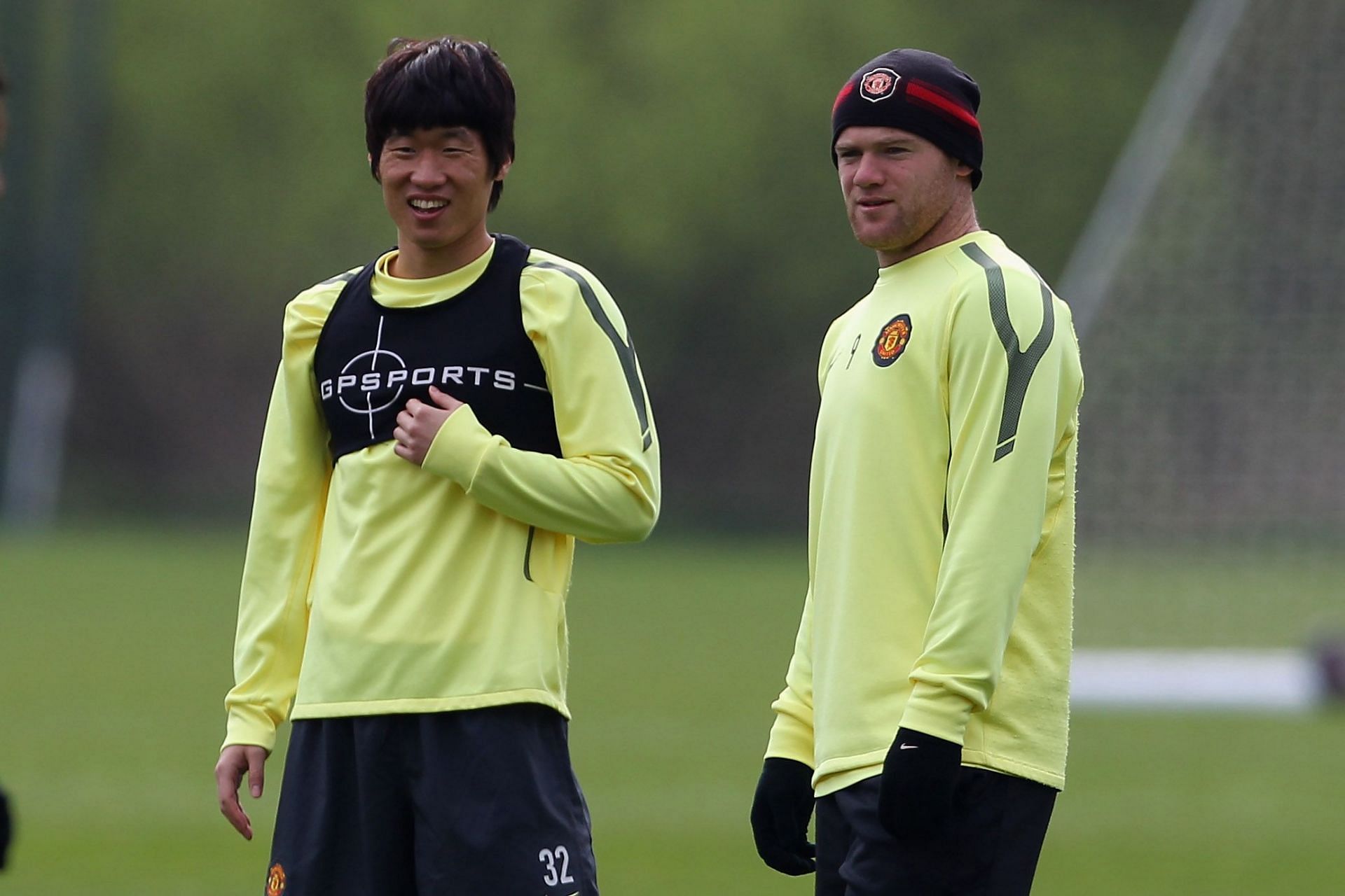 Wayne Rooney (right) hailed Park Ji-sung.
