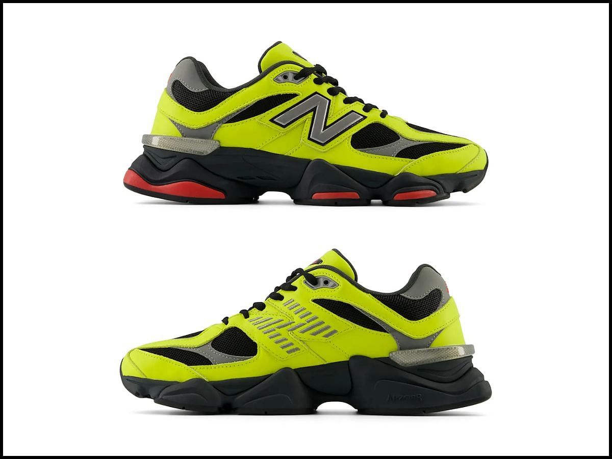 New Balance 9060 &ldquo;Neon Red&quot; sneakers (Image via Sneaker News)
