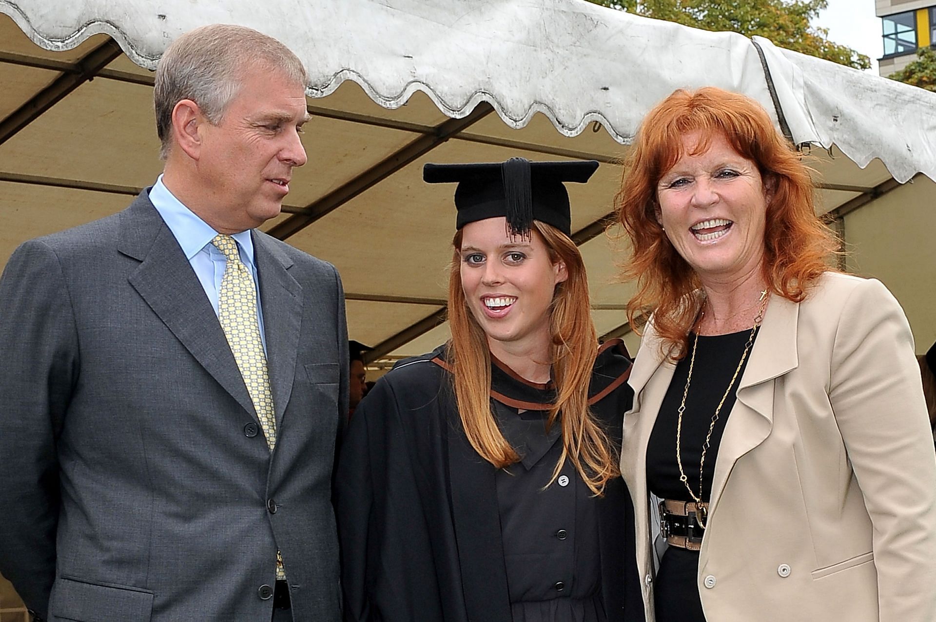 Prince Andrew and Sarah Ferguson at their daughter&#039;s graduation ceremony (Image via Getty Images)