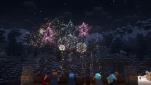 Minecraft player shares their grand New Year's fireworks show