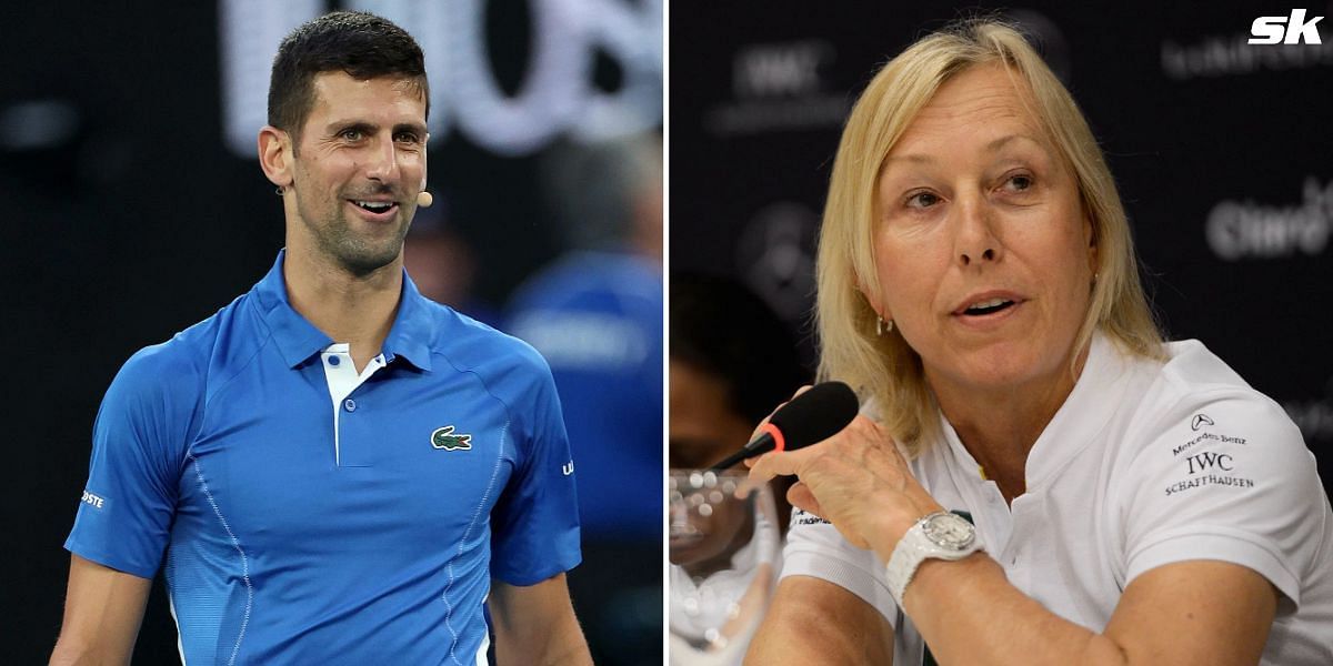 Novak Djokovic (L) and Martina Navratilova (R)