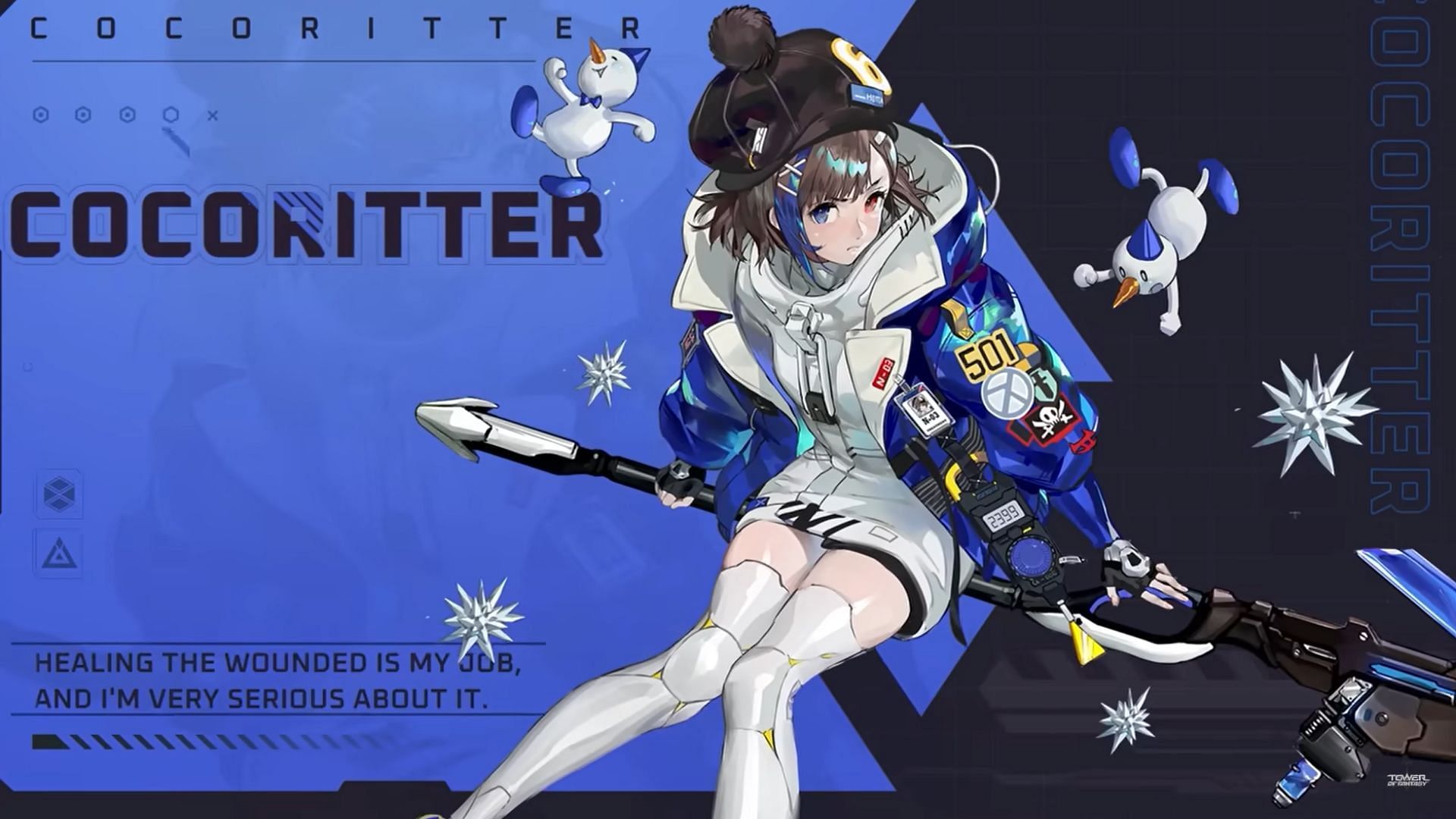 Cocoritter with her weapon Absolute Zero in Tower of Fantasy (Image via Hotta Studio)