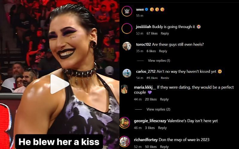 WWE fans react to Dominik Mysterio and Rhea Ripley blowing kisses to each other