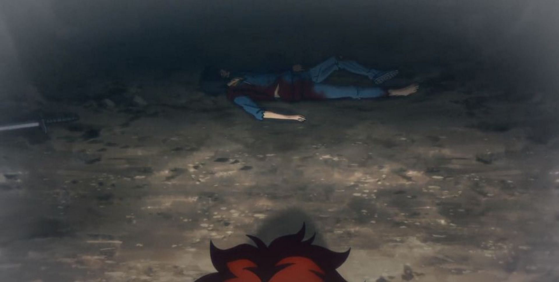 White Tiger Guild members finding Jin-Woo unconscious in Solo Leveling (Image via A-1 Pictures)