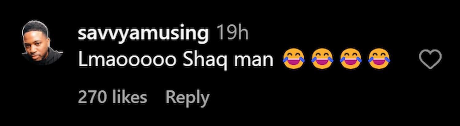 Fans reacting to Shaq's IG reel