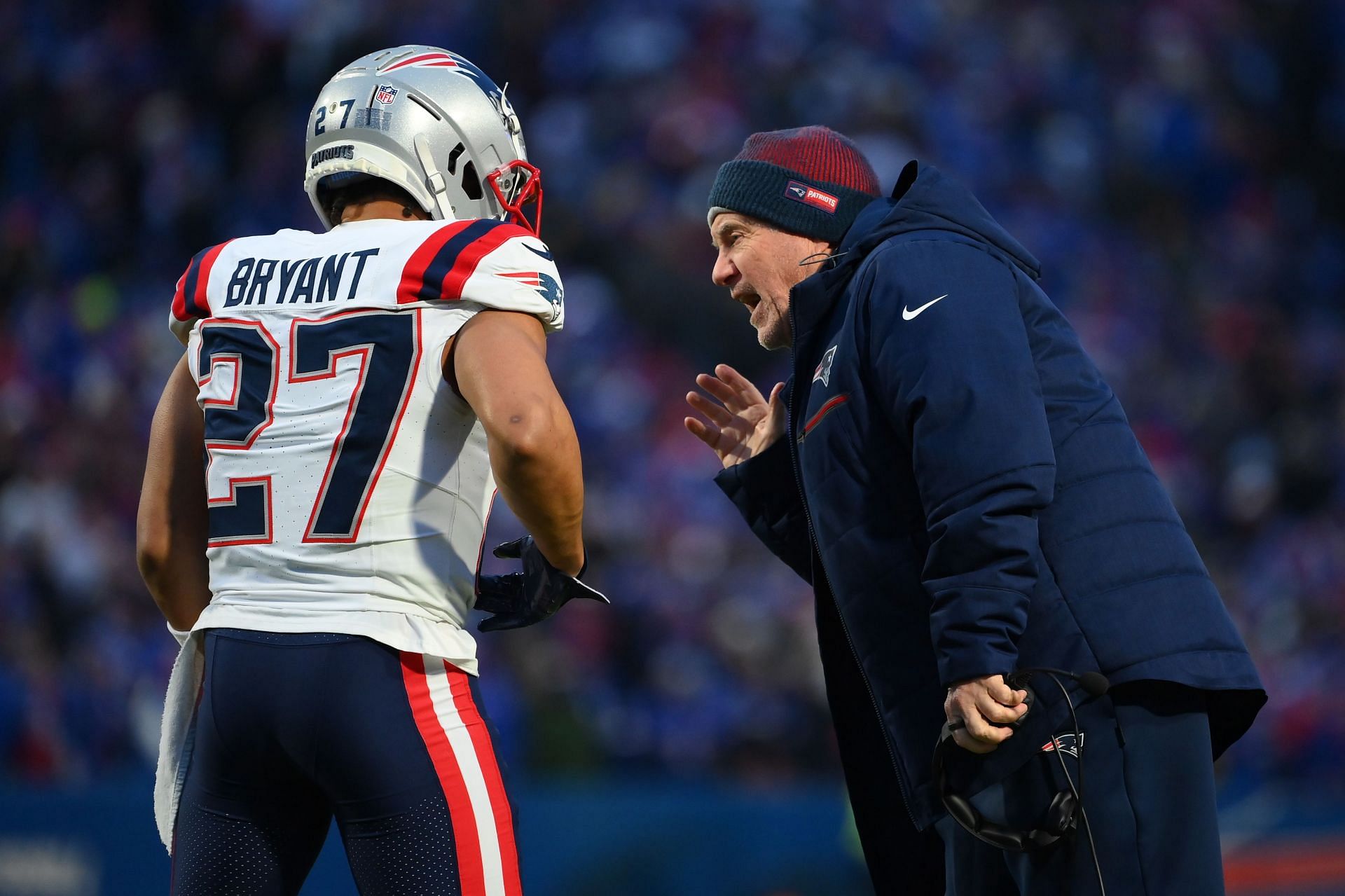 Bill Belichick during New England Patriots v Buffalo Bills