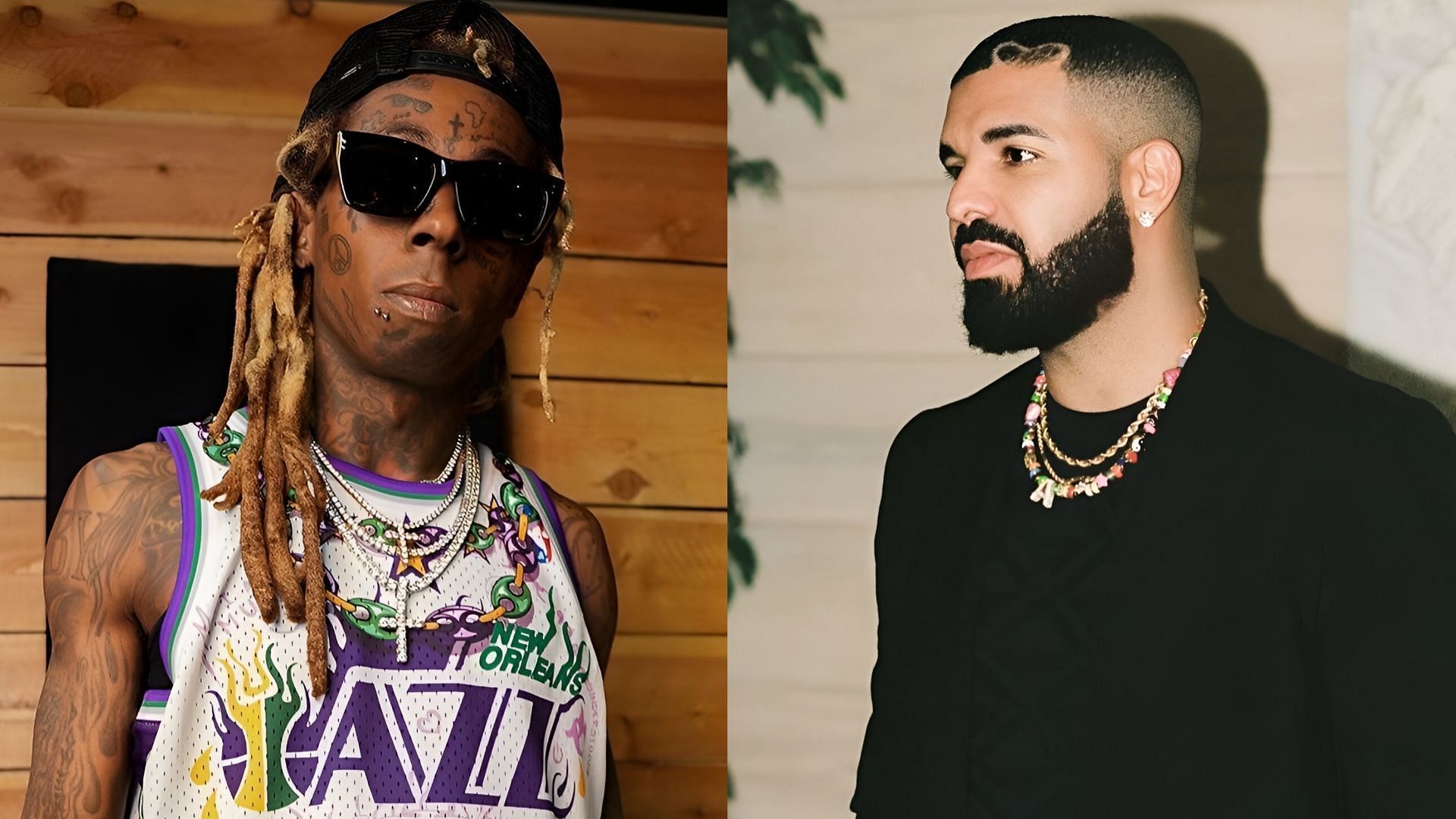 Lil Wayne gets trolled online for saying Drake gets hate for being light-skinned. (Image via Instagram/@,liltunechi, @champagnepapi)