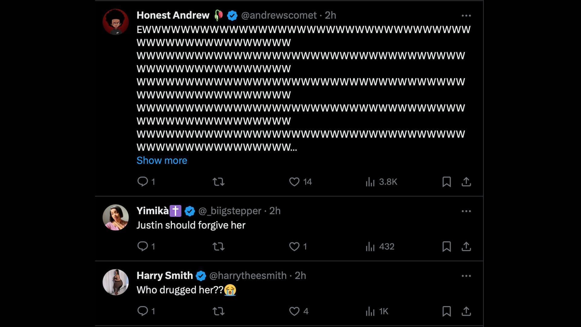 Internet users react to the post (Image via snip from Twitter/@popcrave)