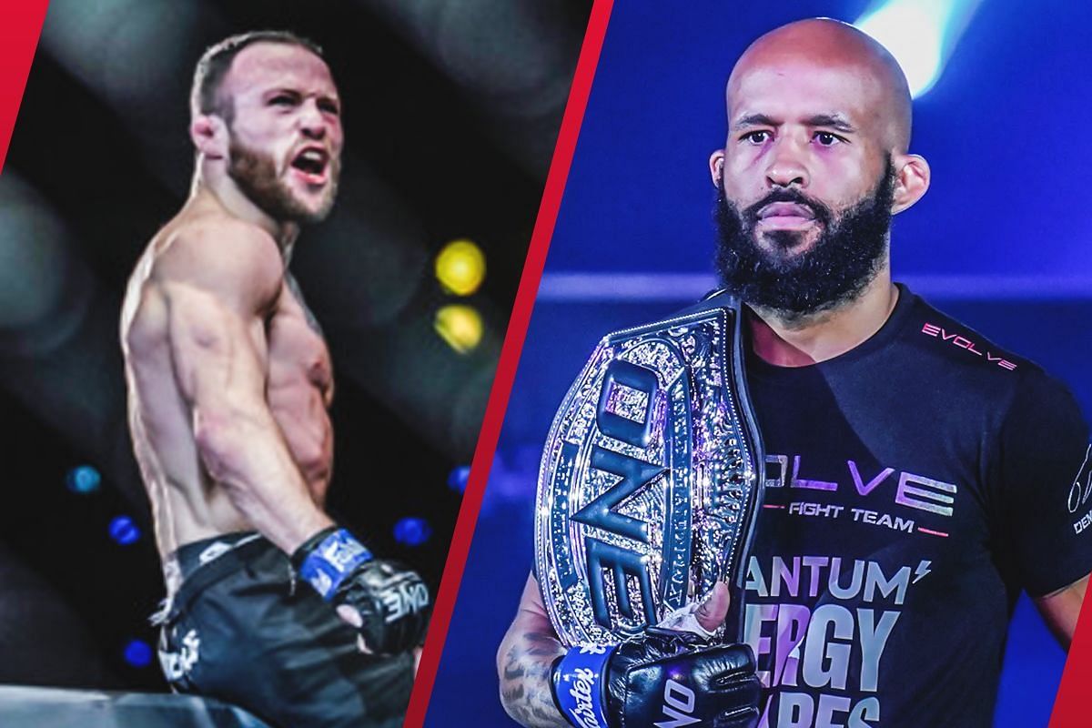 ONE strawweight MMA king Jarred Brooks (L) wants fellow champion Demetrious Johnson (R) next after he takes on Joshua Pacio in March. -- Photo by ONE Championship