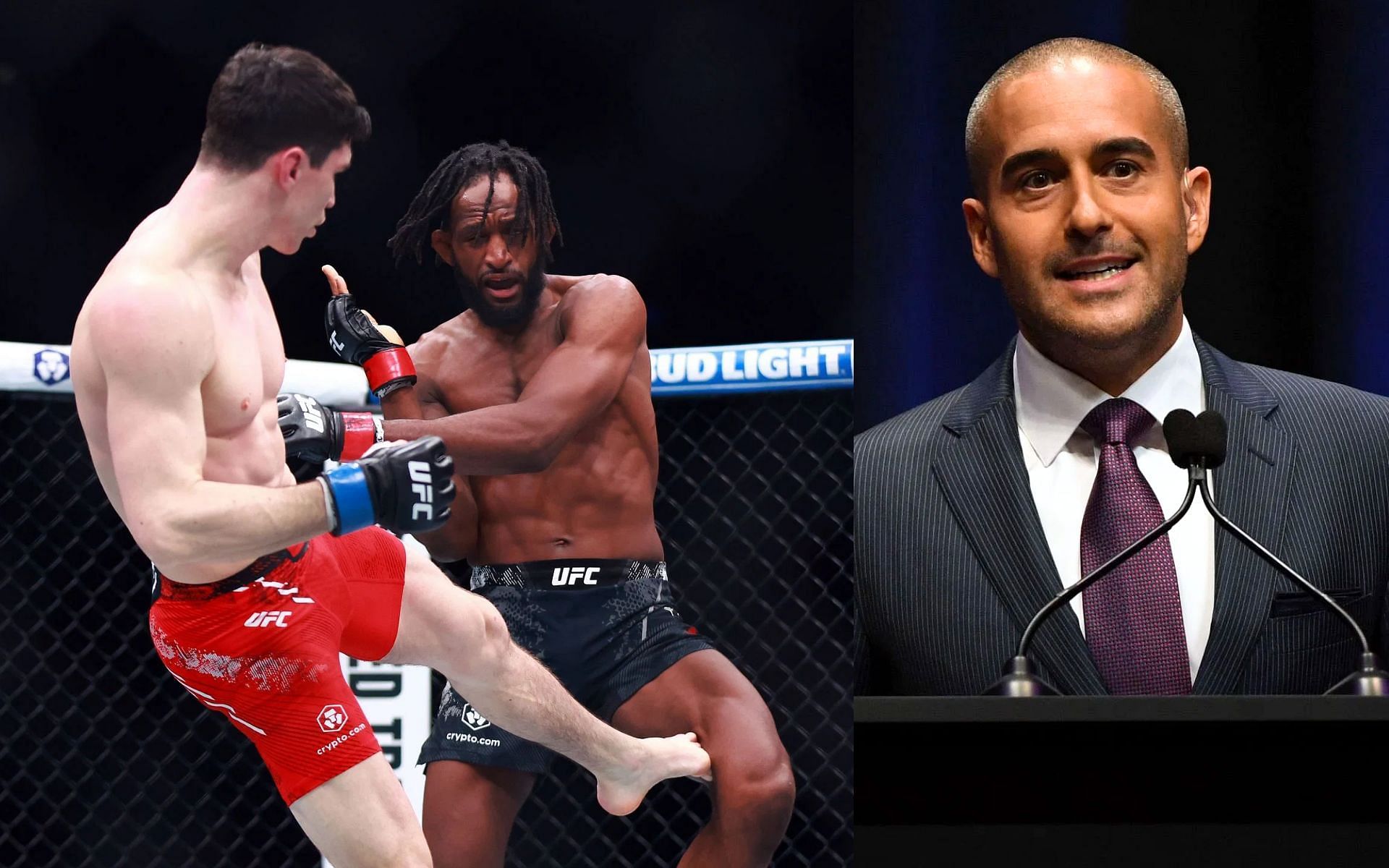 Jon Anik (right) believes Neil Magny