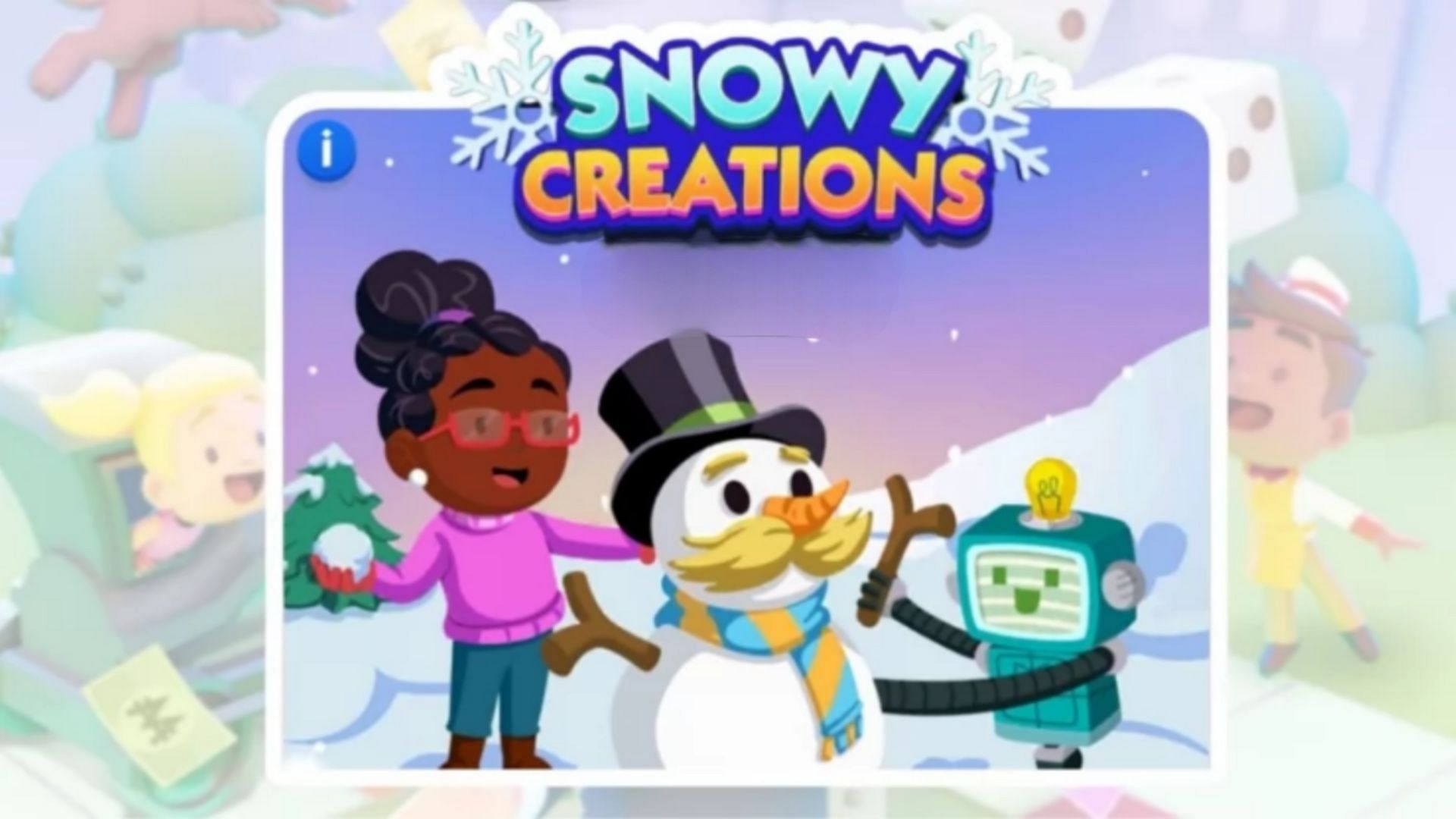 Snowy Creations tournament is back in Monopoly Go (Image via Scopely) 