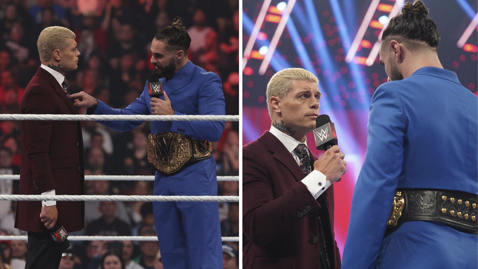 Cody Rhodes and Seth Rollins perform on RAW [Image credits: WWE.com]