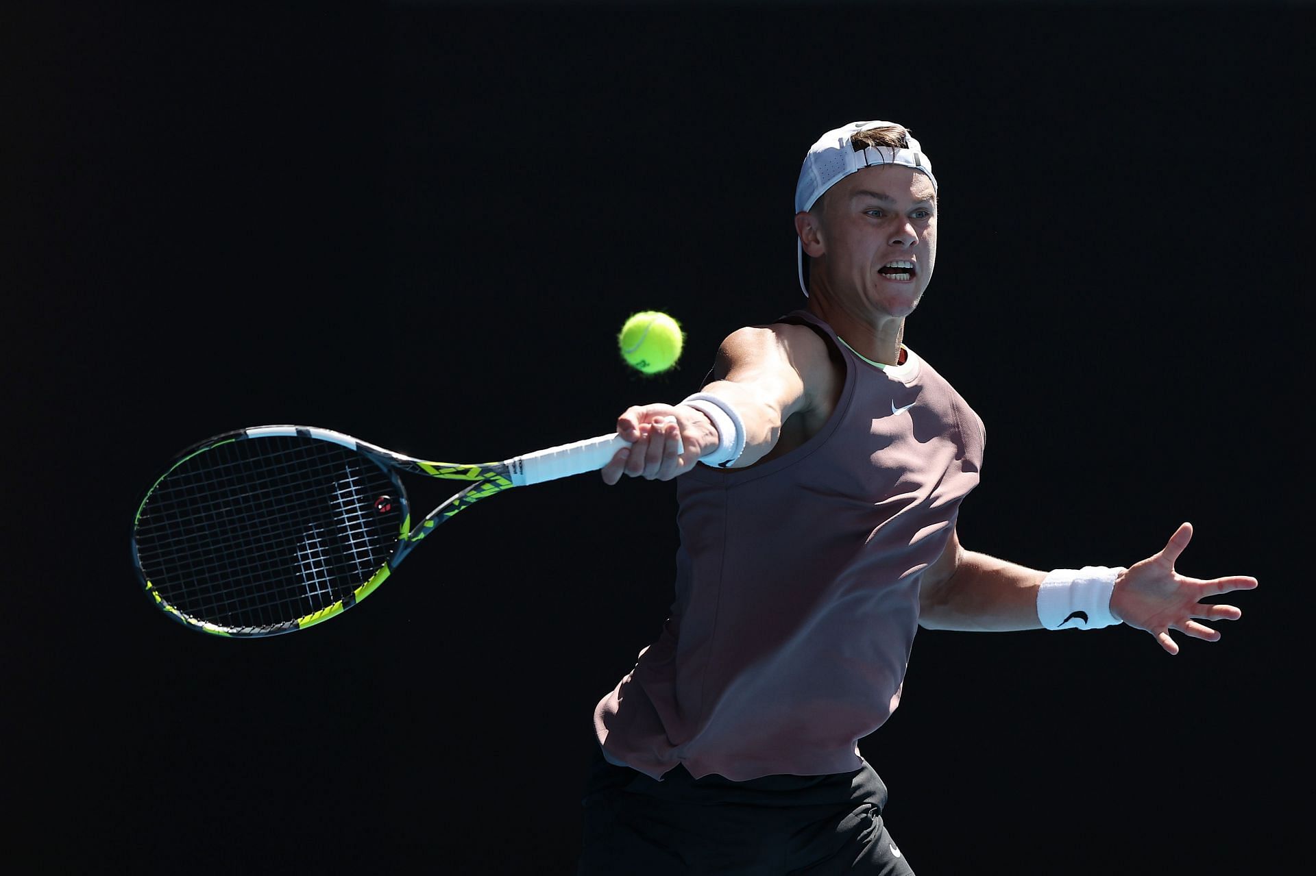 Holger Rune during his round one singles match at the 2024 Australian Open - Getty Images