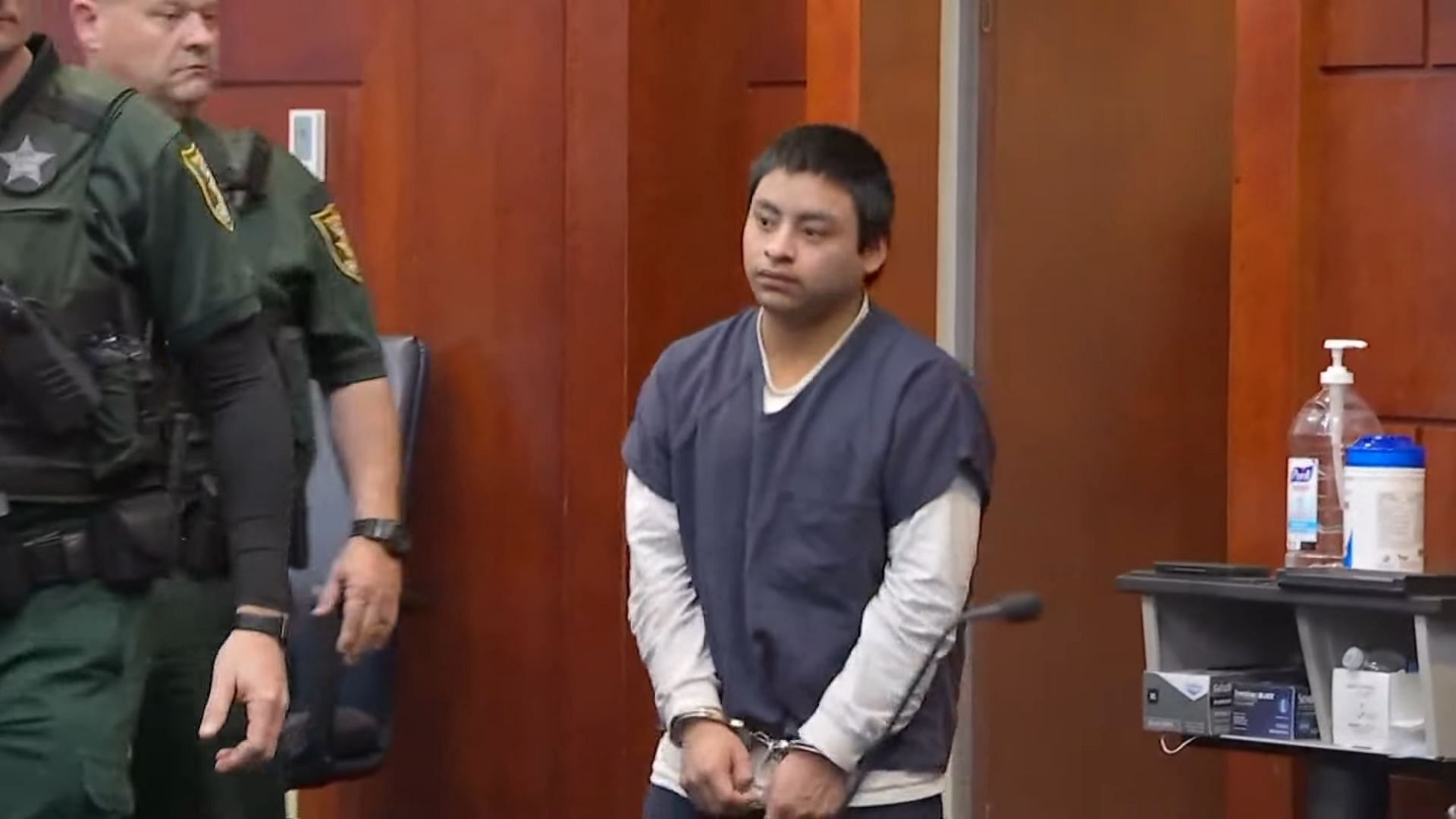 Virgilio Aguilar Mendez was charged with manslaughter for the heart-attack death of a cop (Image via YouTube/First Coast News)